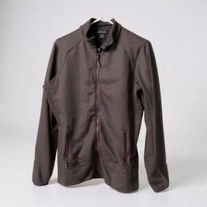 Marmot Women's Full-Zip Fleece-Lined Jacket Gray‎ Pink Outdoor Hiking Nylon L